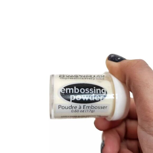 2 STAMPENDOUS Embossing Powders Pearlustre Rubellite Pearl, Clear Transparent - Picture 2 of 10
